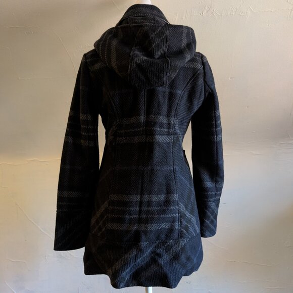 guess plaid hooded toggle peacoat ASO elena gilbert the vampire diaries (small) - Picture 7 of 9